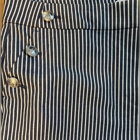 NWT- Ann Taylor Loft Riviera Slim Sailor Pants Blue and White Stripes size 14 - Picture 3 of 8